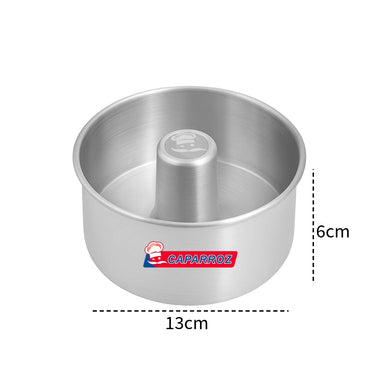 Forma Mini Tubo para Bolo – 13x6cm – Forma de Alumínio para Bolo Angel Food Caparroz